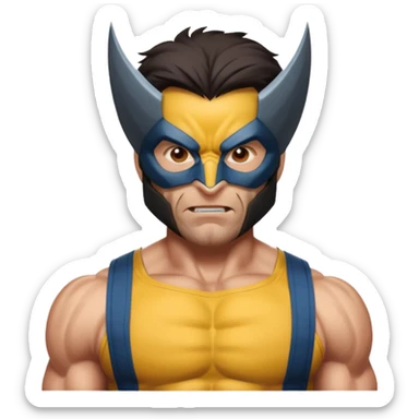 Wolverine with mask sticker