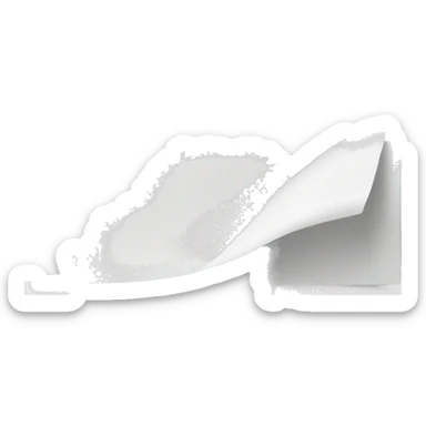 Empty white document sticker