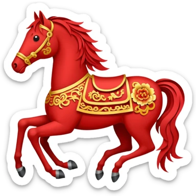 happy chinese new year horse year sticker