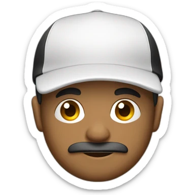 señor muy gordo de piel blanca con gorra en bicicleta negra sticker