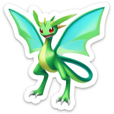 Shiny Vikavolt-Flygon-Pokémon-Fakémon Full Body sticker
