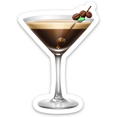 espresso martini cocktail ultra hd k sticker