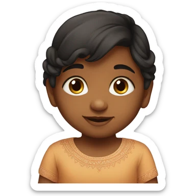 Indian cute baby daughter  sticker