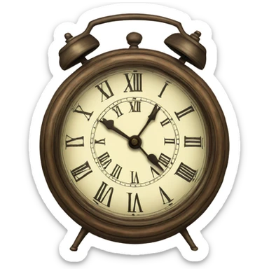 vintage clock sticker