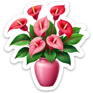 orchidee - sonnenblume - anthurienstrauss - ohne blumenvase, ohne blumentopf sticker