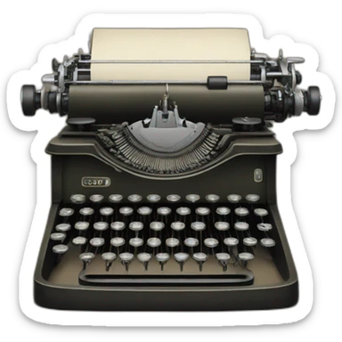 Old typewriter sticker