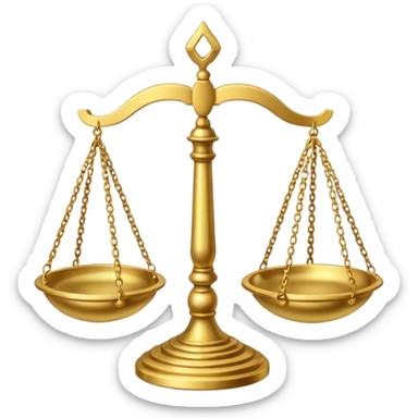 Libra, symbolizing moral values. sticker