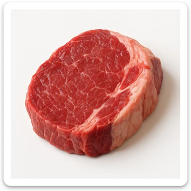 A piece of meat sticker