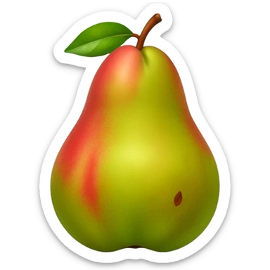 pear with red blush  sticker