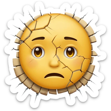 Грустный смайлик бьётся о стену sticker