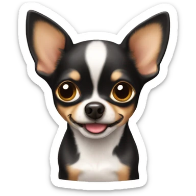 Perro chihuahua color café con orejas caídas  sticker