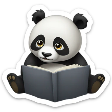 frustrated panda with 😑 sticker