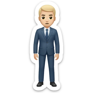 ligth man with a disgusted face full body sticker