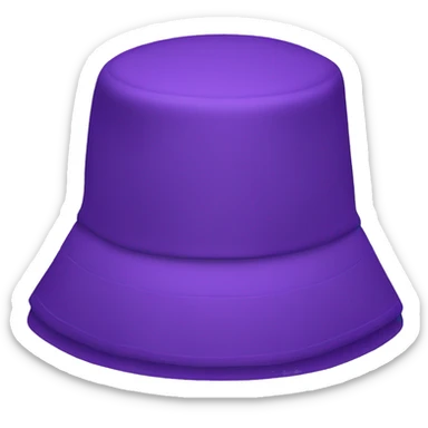 Purple bucket hat sticker