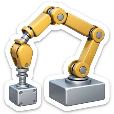 emoji about robot arm with block sticker