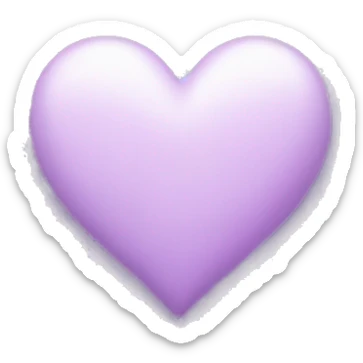 lilac heart sticker
