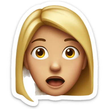 Girl Surprised and scared  sticker