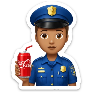 Coca cola police sticker