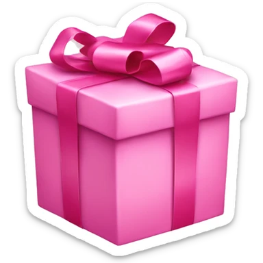 pink christmas present with pink ribbon sticker