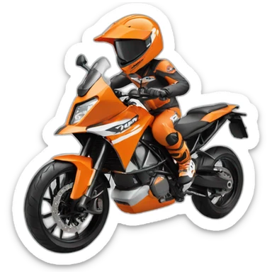 Ktm bike with rider sticker