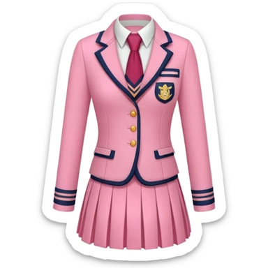pink academia uniform with skirt sticker