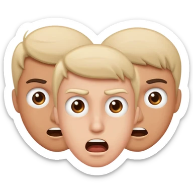 basic human emotions - happy, sad, angry, surprised, confused, excited sticker