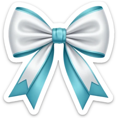 white bow with ribbon tails sticker