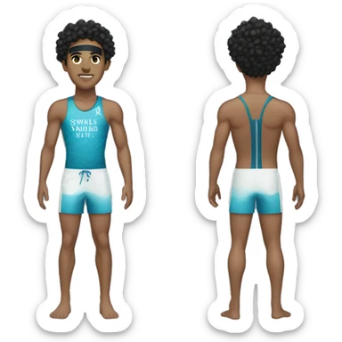 jordan poole full body swim clothes sticker