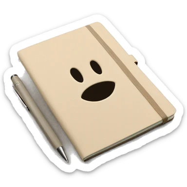 piral notebook, Moleskin, Sand color sticker