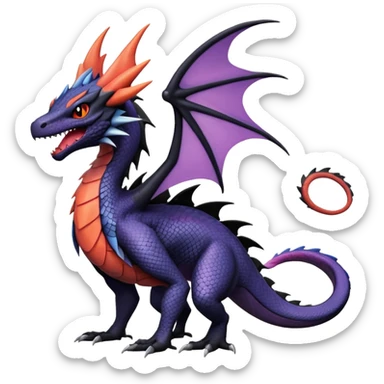 Salandit-Noibat-Noivern-Nargacuga-Dragon-Hybrid (Full body) sticker