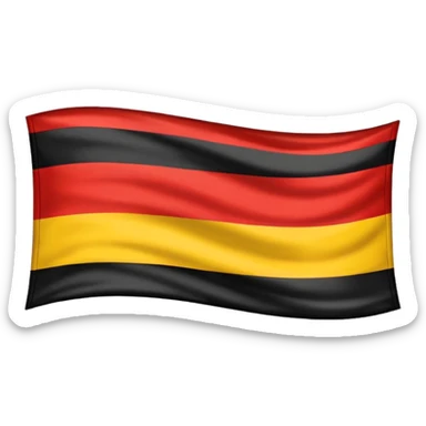 Crear una bandera con franja del mismo, tamaño, color roja, amarilla y negra del mismo tamaño inspirada en la de Alemania sticker