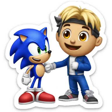 Happy Birthday Christian Derrick with Sonic  sticker