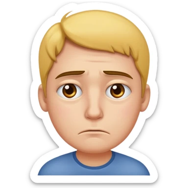 sad face of putler sticker