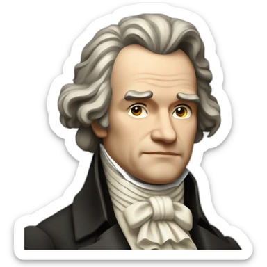 Twenty emojis of Beethoven's character sticker