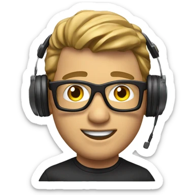 3D Radio Deejay sticker