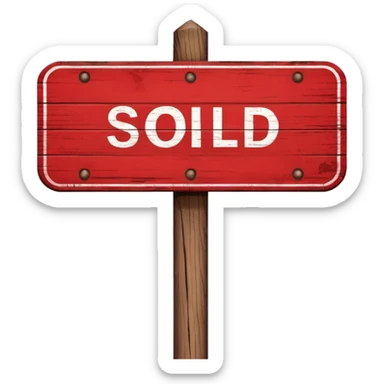 sold sign sticker