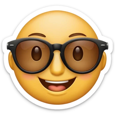 classic sunglasses emoji but with a Snoop Dogg sunglasses meme, a smirk and a wink sticker