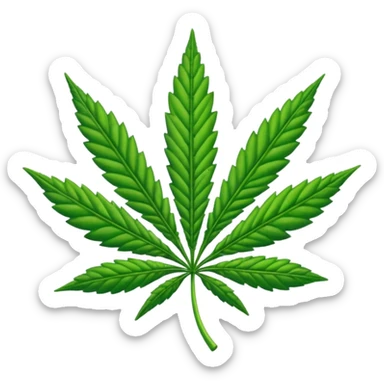 Marihuana hoja sticker