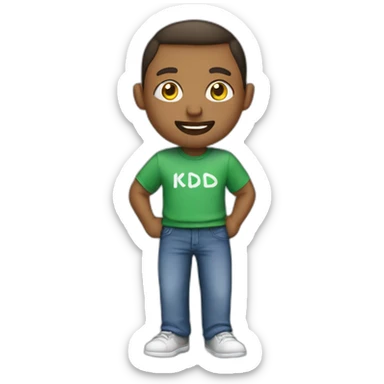 Teacher with tshirt saying kids sticker