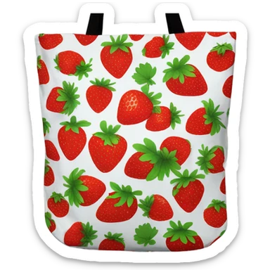 Strawberry tote bag sticker