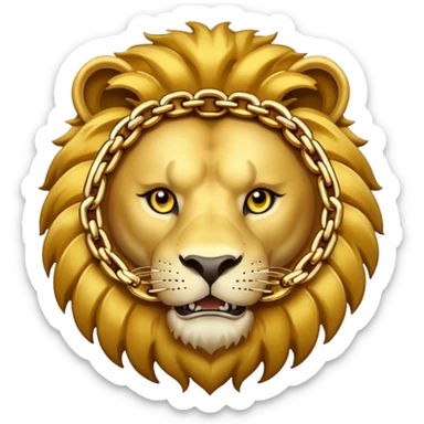 Lion with a chain  sticker
