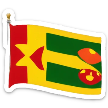 Karnataka flag yellow and red colour only emoji create sticker