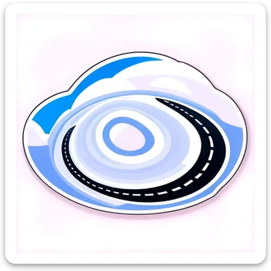 Kreis Racetrack with snow in winter sticker