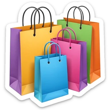 shopping bags from group outing sticker