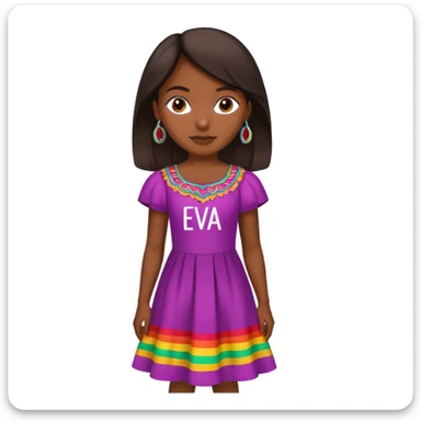 una niña peruana que ponga eva al fondo  sticker