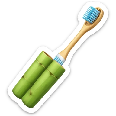 Bamboo toothbrush sticker