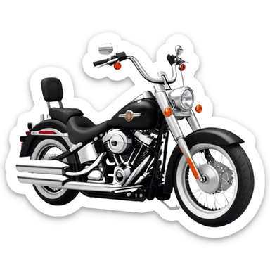 Harley-Davidson Cruiser - Harley-Davidson Softail (Model Year: 2021) (Iconic colour: Black) sticker