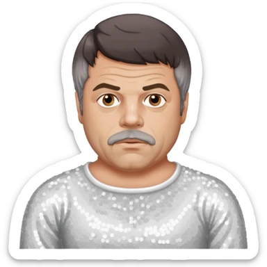 Oliver Reed with white sequin outfit sticker