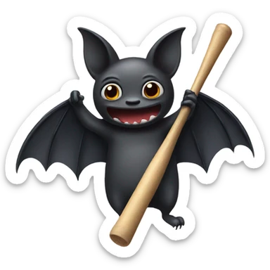 Bat wearing a bat sticker
