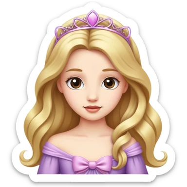 A princess with a bow sticker